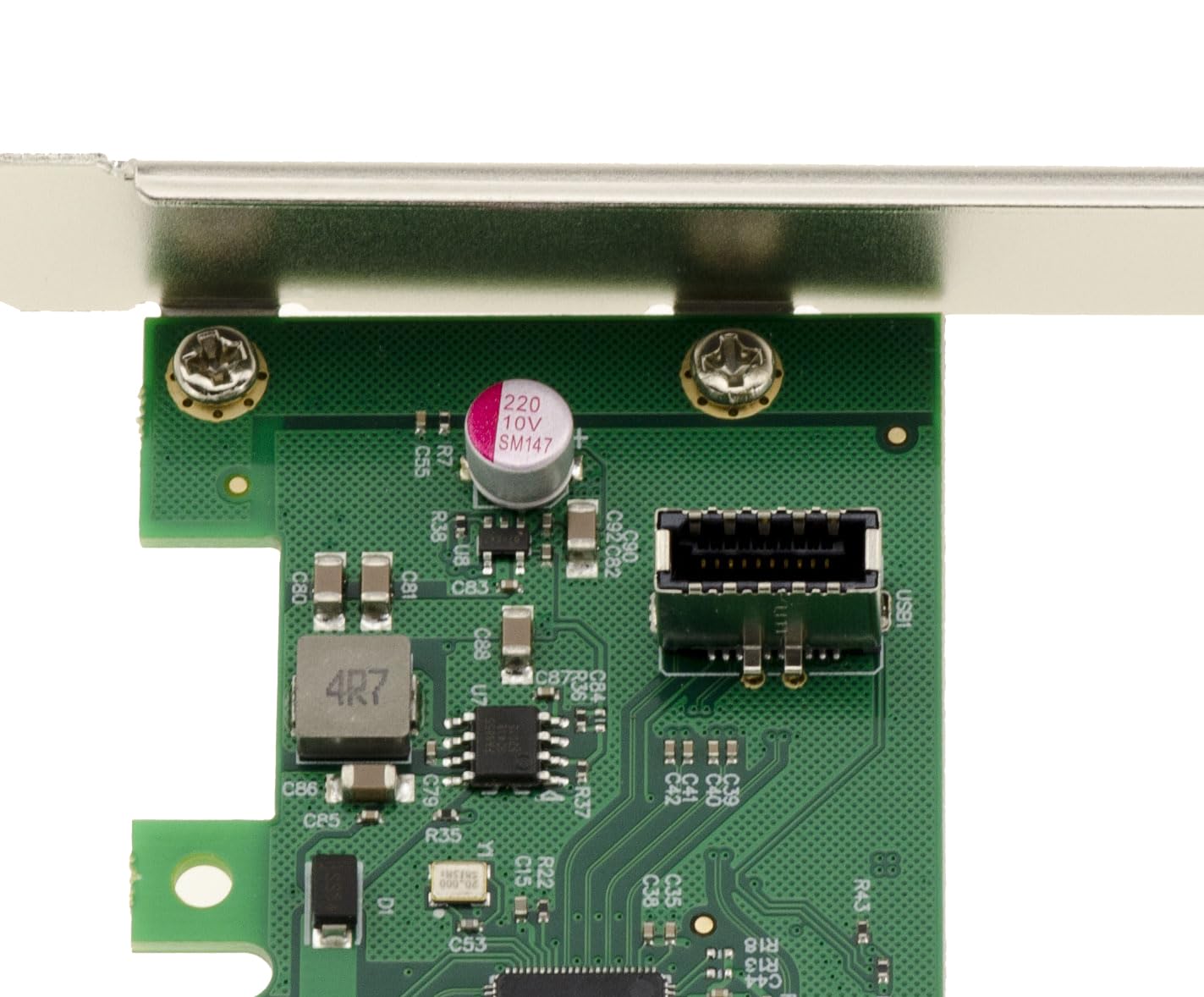 KALEA-INFORMATIQUE Scheda controller PCIe x4 USB-E 1 porta interna USB 3.2 Gen 2x2 20G Tipo E, con chipset ASM3242, profilo alto e basso