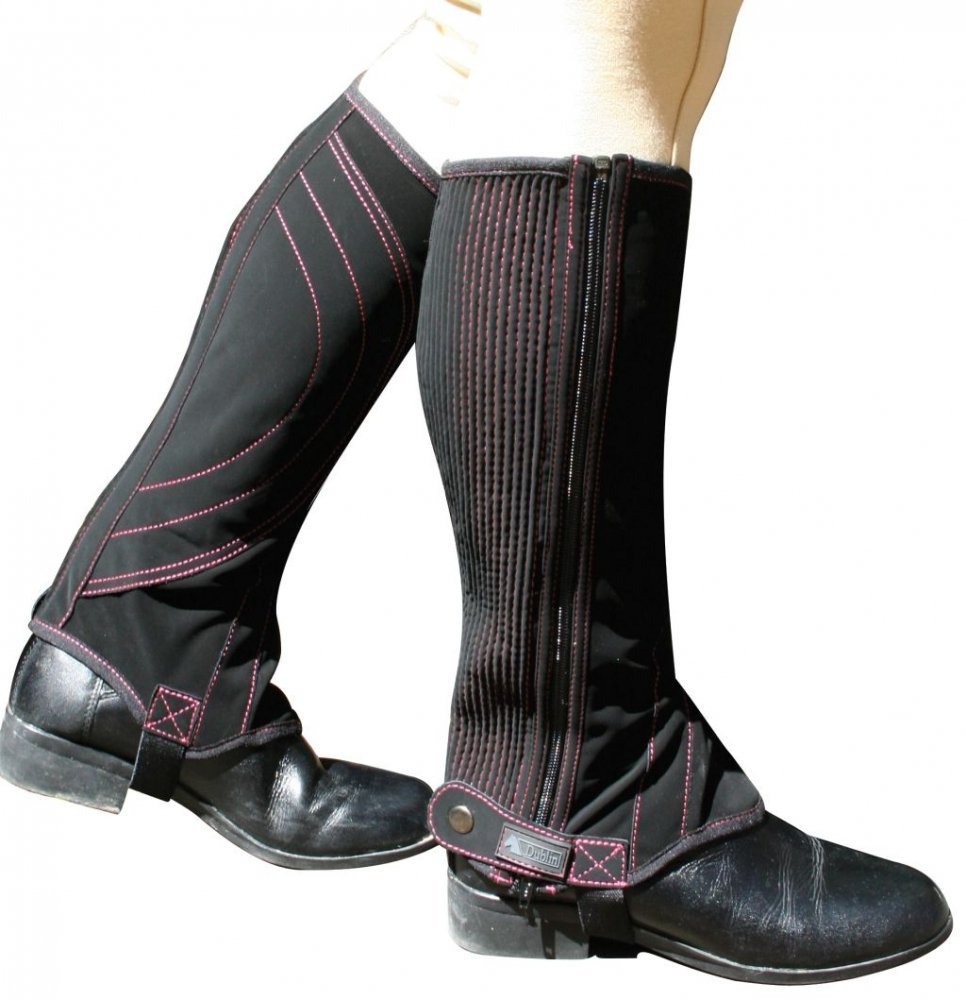 Demi-chaps Dublin Easy-Care II - Marron, Adulte Taille Moyenne - Fermeture éclair YKK