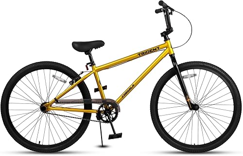 Miniatura 5 de 20 24 26 Inch BMX Race Bike Trident Bicycles Beginner-Level to Advanced Riders with 2 Pegs, Multiple Colors Dorado,Con