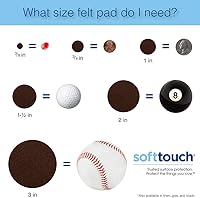 Vista 8 de SoftTouch Almohadillas de fieltro autoadhesivas redondas de 1 pulgada para muebles, protegen las superficies de arañazos y daños, color beige