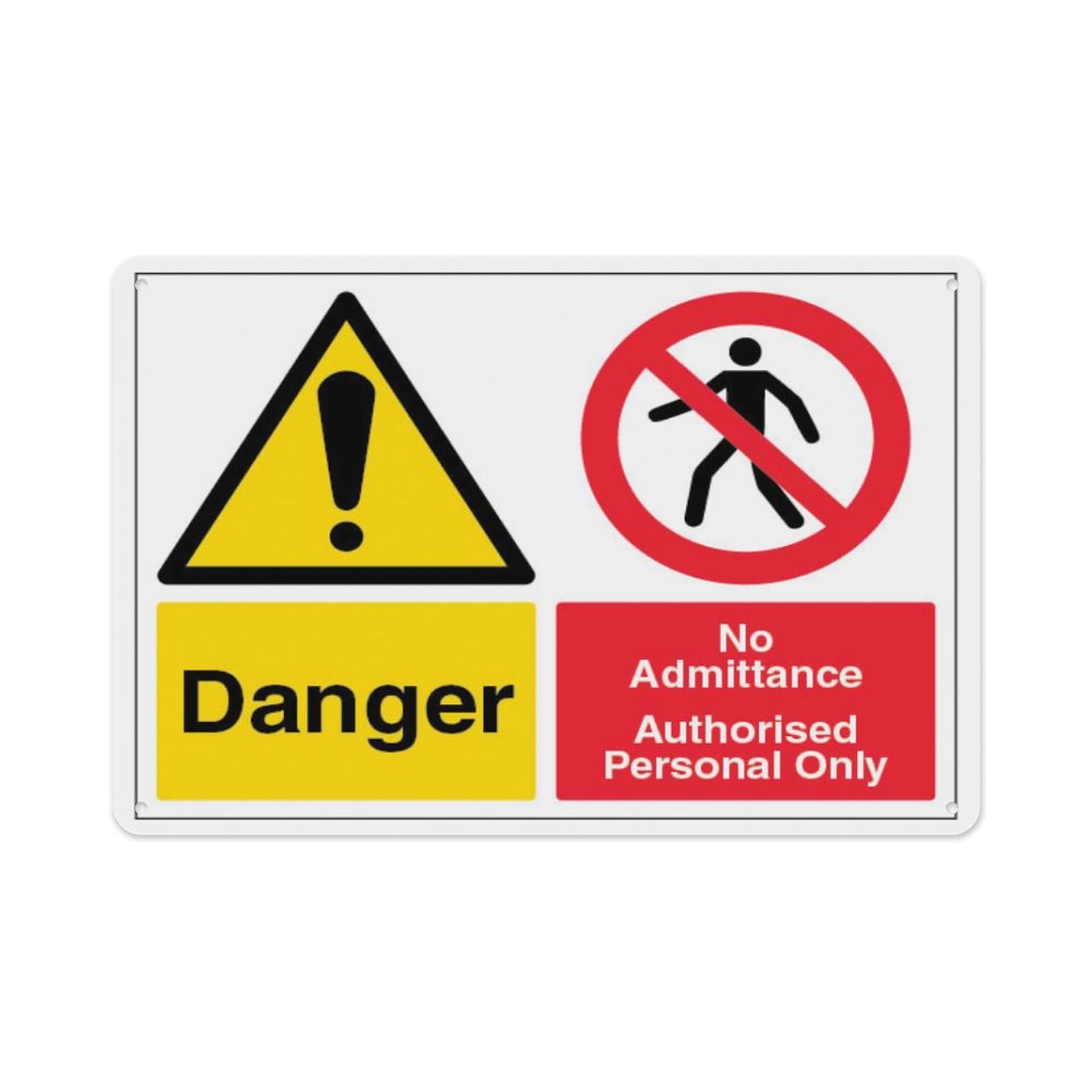 peiyeety Danger No Admittance Aluminum Tin Warning Signs For Home Outdoor Garden 12X16 Inches