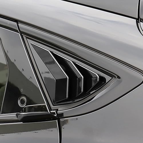 Miniatura 6 de MACHSWON 2 fundas para rejillas de ventana lateral trasera para Mustang Mach-E 2021-2022 (negro brillante)