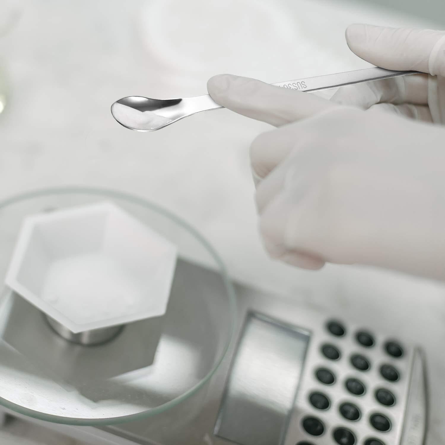Set de 22 Espátulas de Laboratorio y Microcucharas de Acero Inoxidable, Espátulas para Mezclar Polvos y Cápsulas de Gel