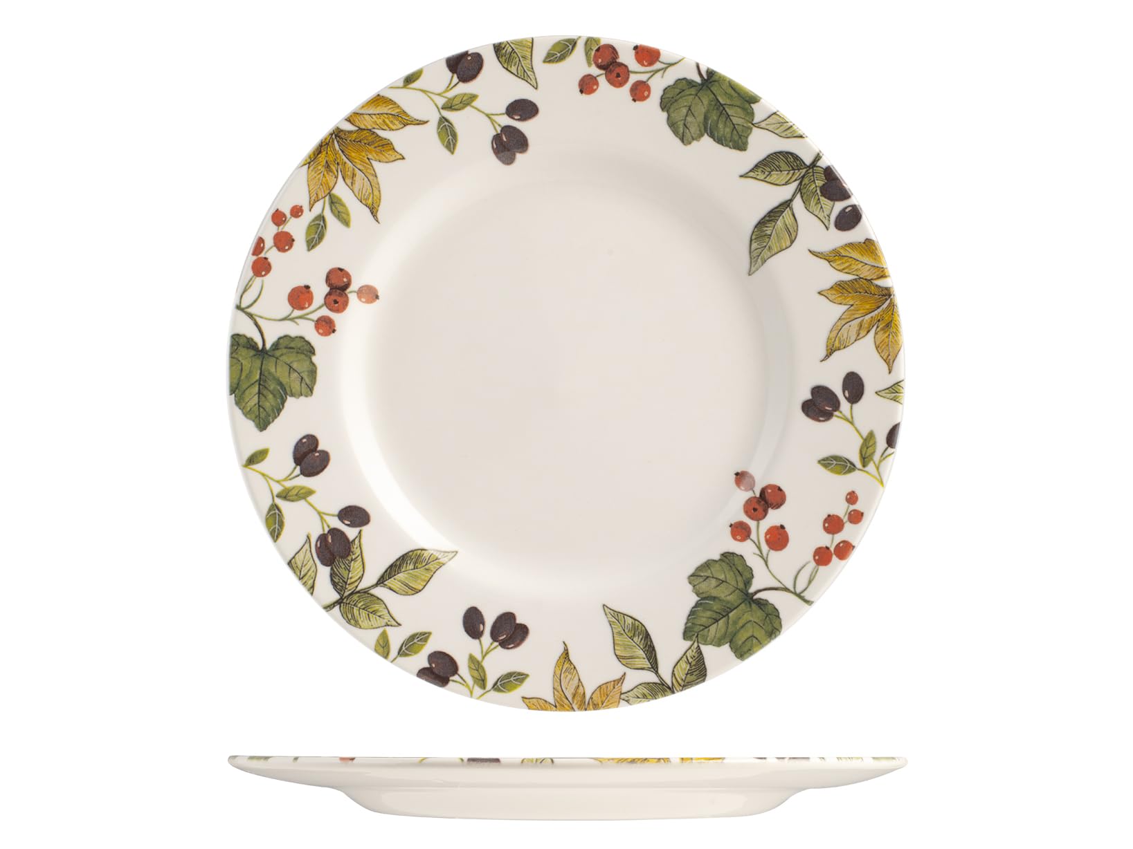 James Sadler & Sons – Servizio Tavola 18 Pezzi “Fruit of Forest” in Earthenware Decorato – Lavabile in Lavastoviglie e adatto al Microonde