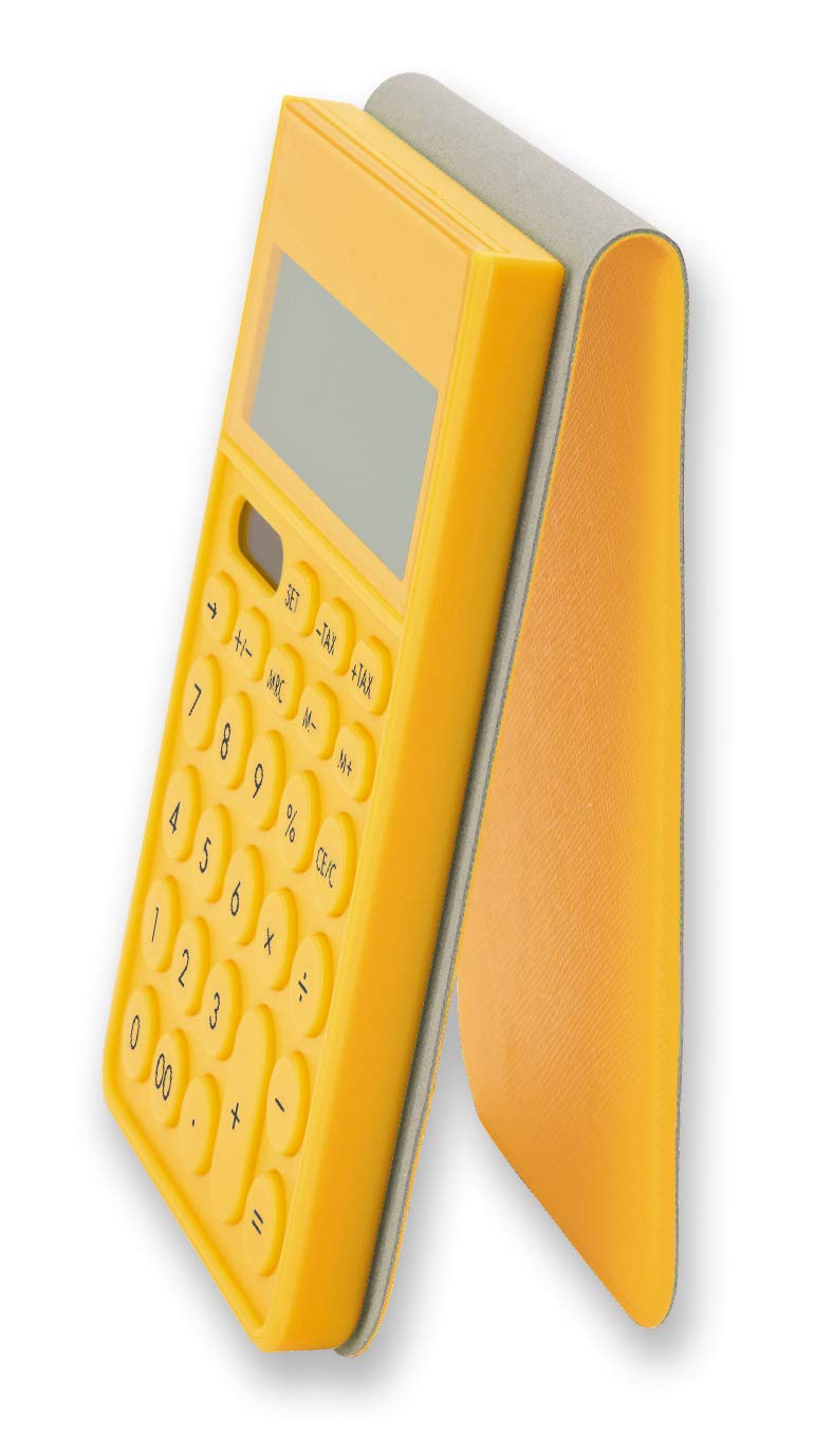 Amazon.co.jp: アスカ カバー付き電卓 イエロー C1241Y : 文房具 