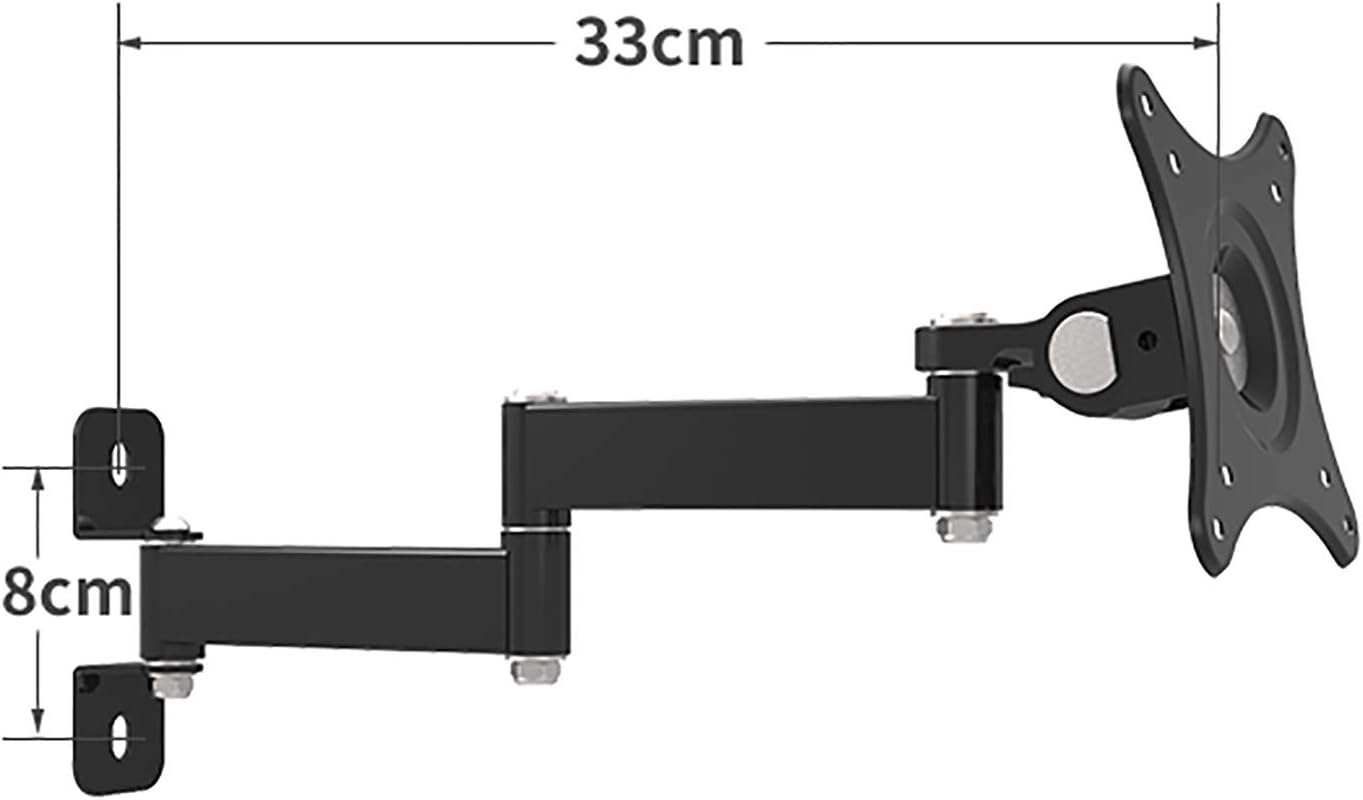 Enhanced Edition Monitor Wall Mount Bracket,for 17-27 Inch LCD LED Flat Screen with Weight Capacity 6.6lbs to 17lbs(Two Cross arm)