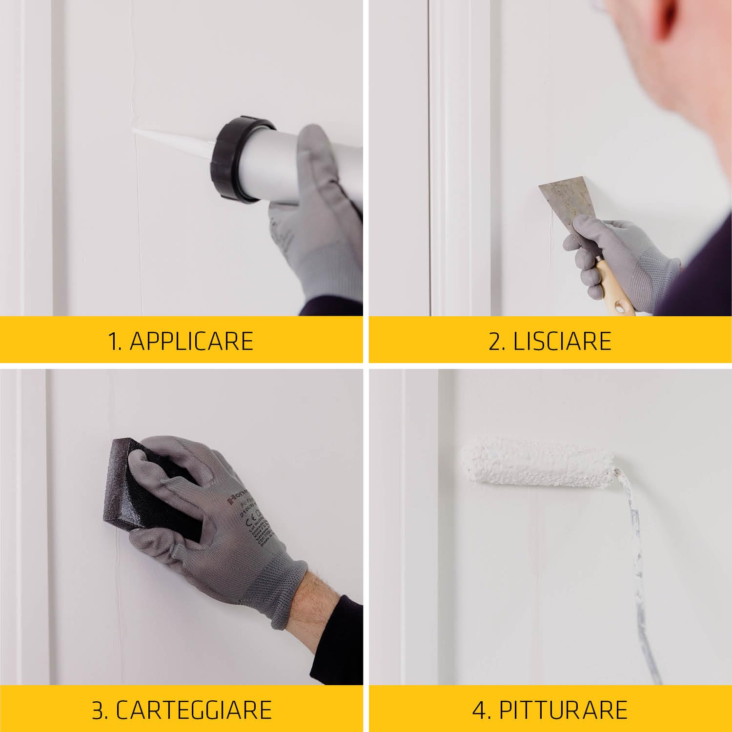 SIKA - Sigillante effetto intonaco - SikaSeal 158 Texture, Bianco - Riempie buchi e crepe nei muri in modo invisibile - Pronto all’uso, si mimetizza perfettamente - 310ml