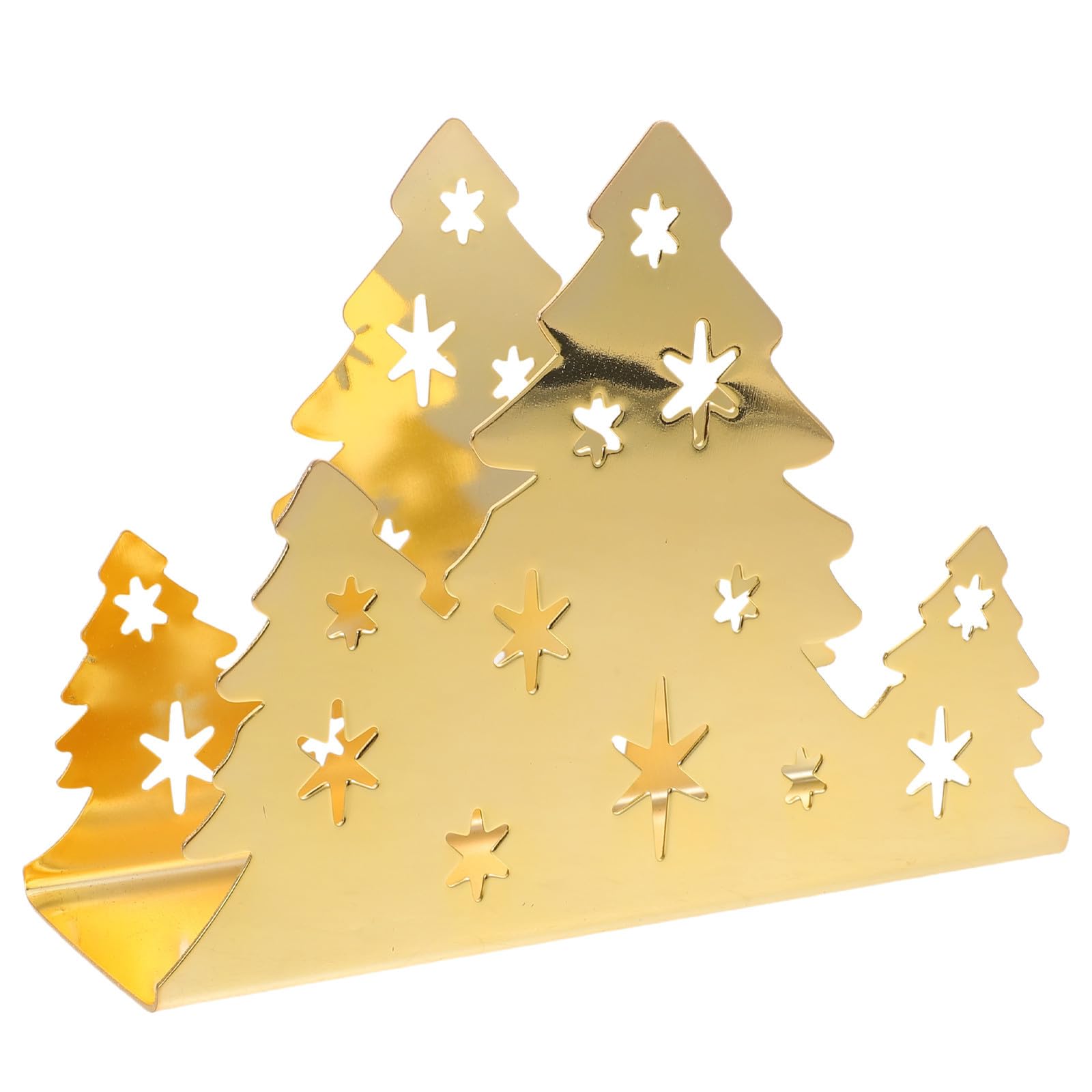 Toyvian 5 Pezzi Portatovaglioli Albero Natalizio in Acciaio Inox, da Tavolo