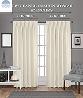 Vista 21 de Magic Drapes Cortina opaca plisada triple con aislamiento térmico para oscurecer la habitación, a prueba de derrames, lavable a máquina, paneles