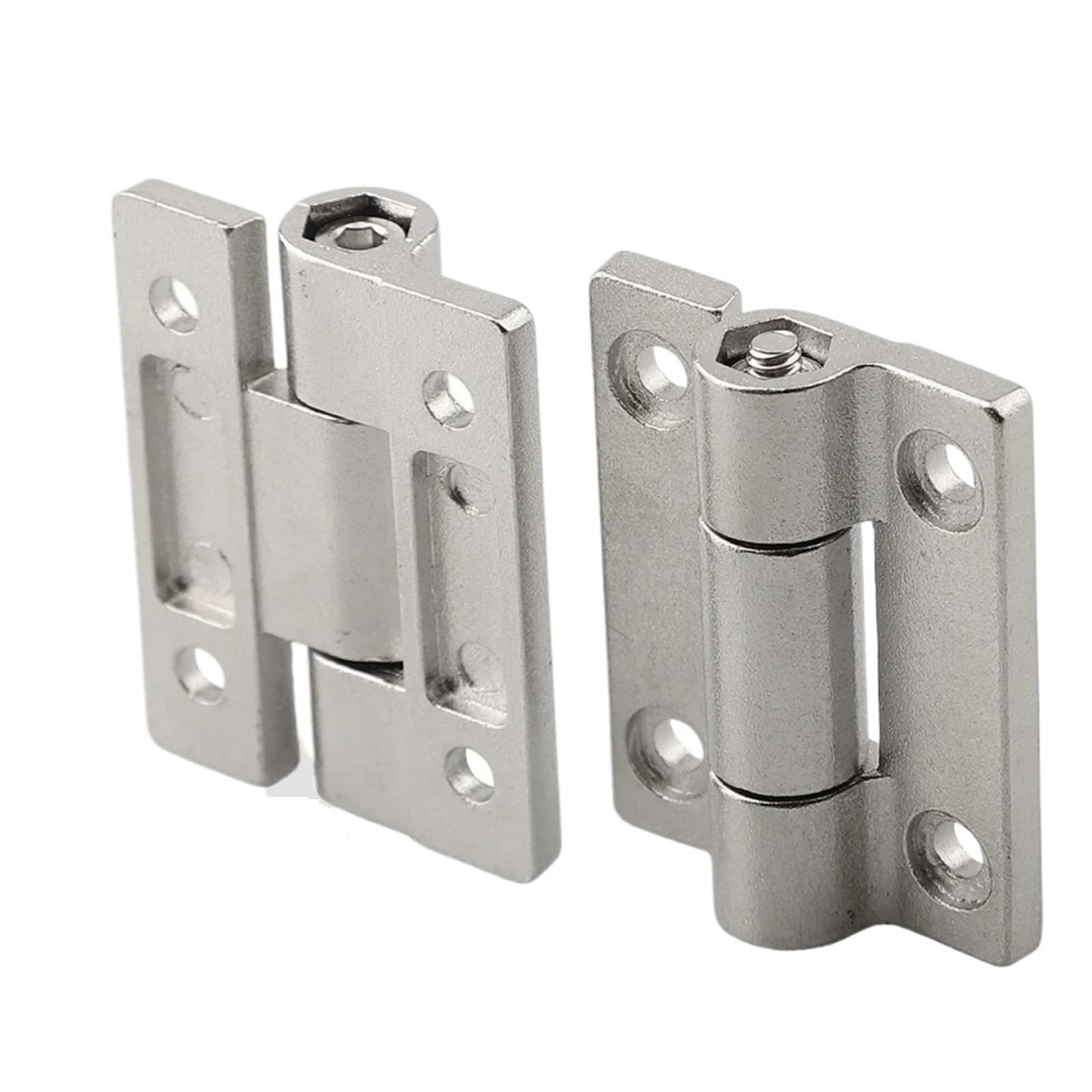 Kdhcvkz Silver 2Pcs Flat Hinge Adjustable Torque Thickened Hinge(Silver)