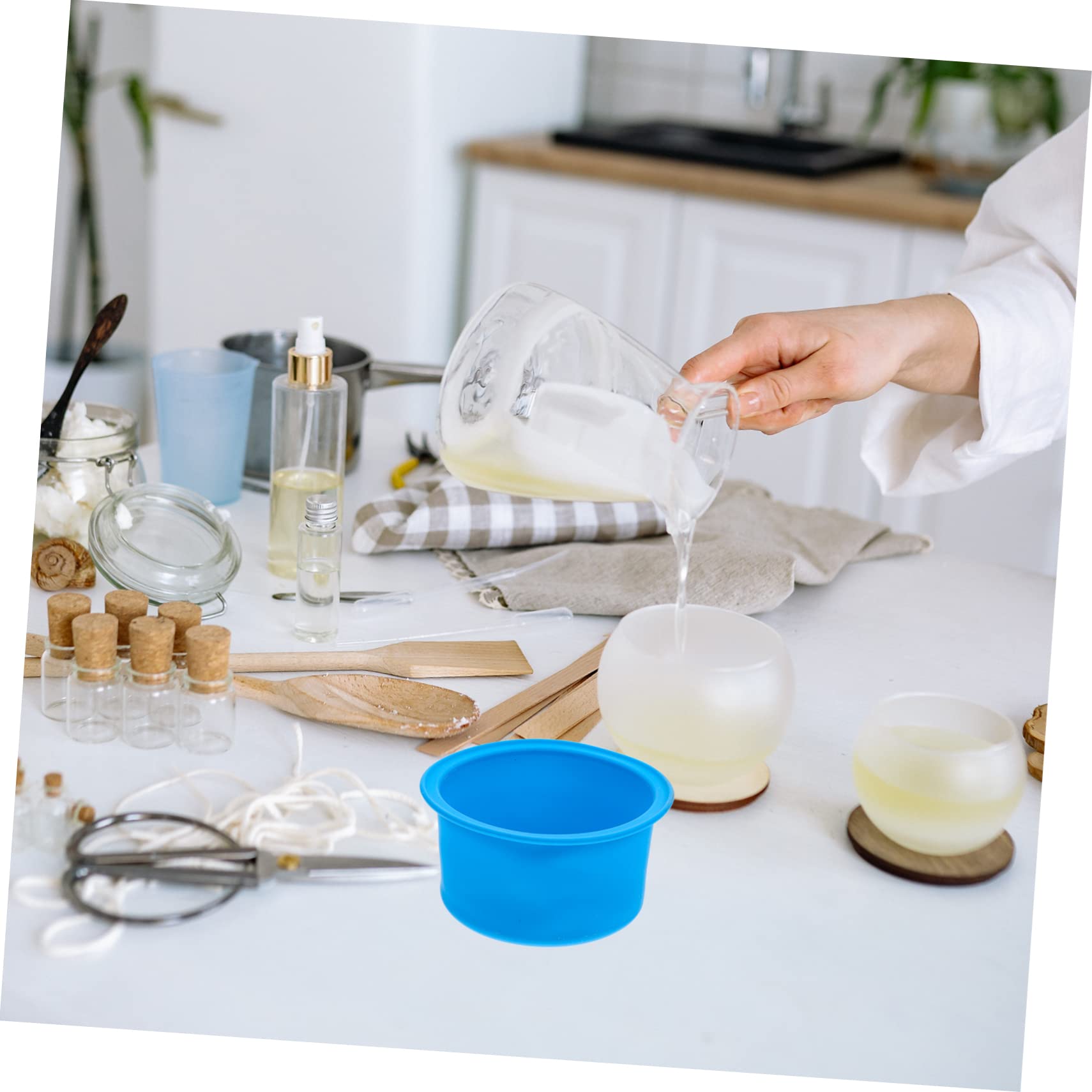 FRCOLOR 5pezzi Ciotola Silicone Per Fusione Della Cera Antiaderente e Facile Da Pulire Per Macchine Riscaldanti Per Cera Perfetta Per Uso Domestico e Saloni Di Bellezza
