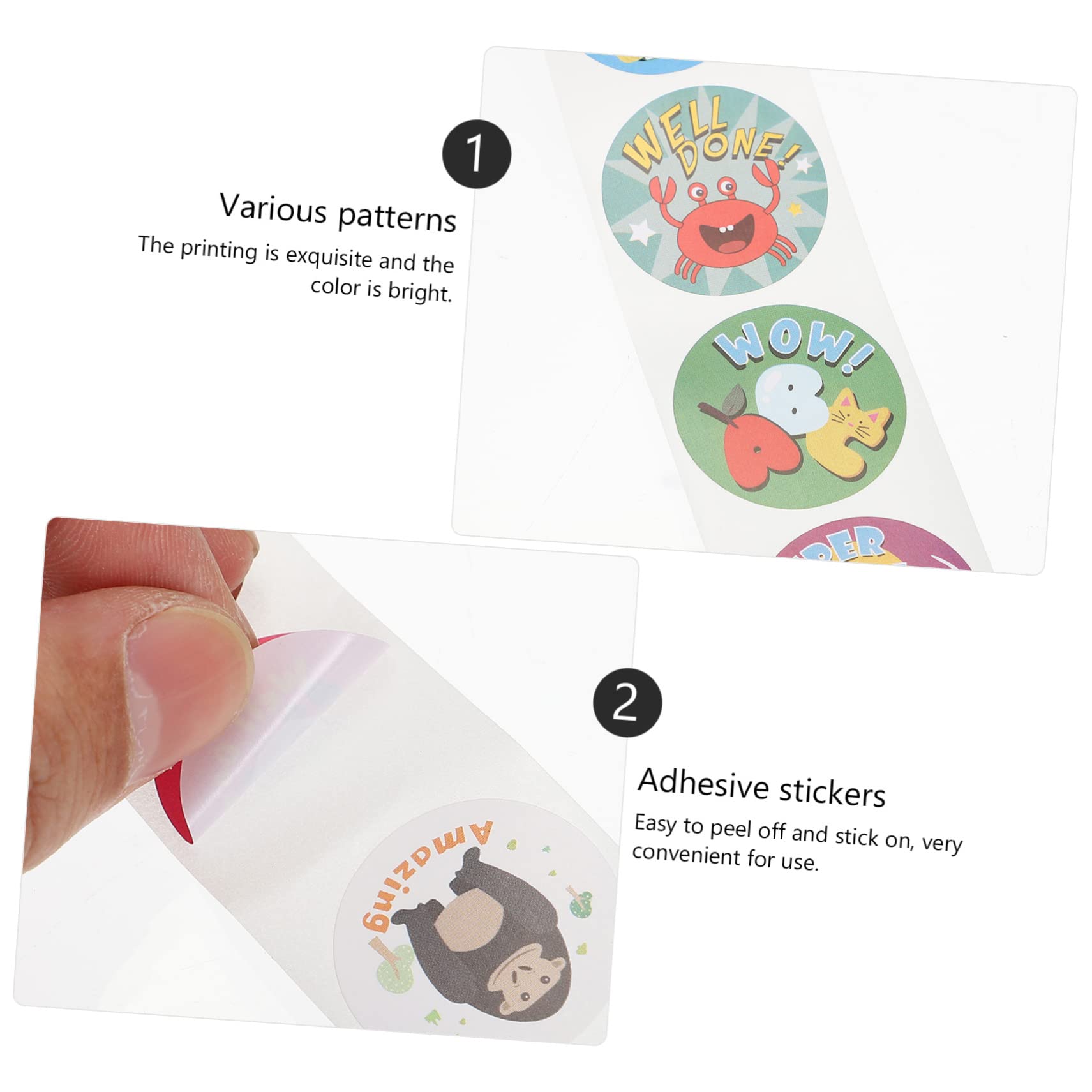 STOBOK 8rollen Tiermotivationsaufkleber Für Junge Mädchen Süße Tierbelohnungssticker Bunte Klassenzimmer-dekoration Für Belohnungssysteme Und Kreative Projekte