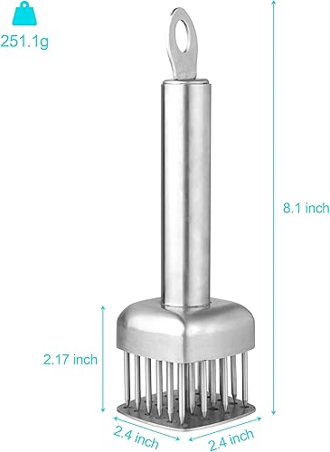 Miniatura 2 de Aliglow Ablandador de carne de acero inoxidable 304, martillo de carne, herramienta para ablandar y golpear filete, carne de cerdo, pollo, barbacoa