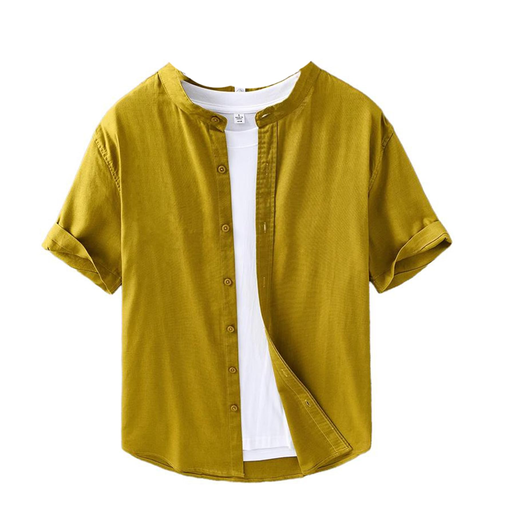 Camisa de Estilo Nacional de Gran tamaño para Verano para Hombre.-