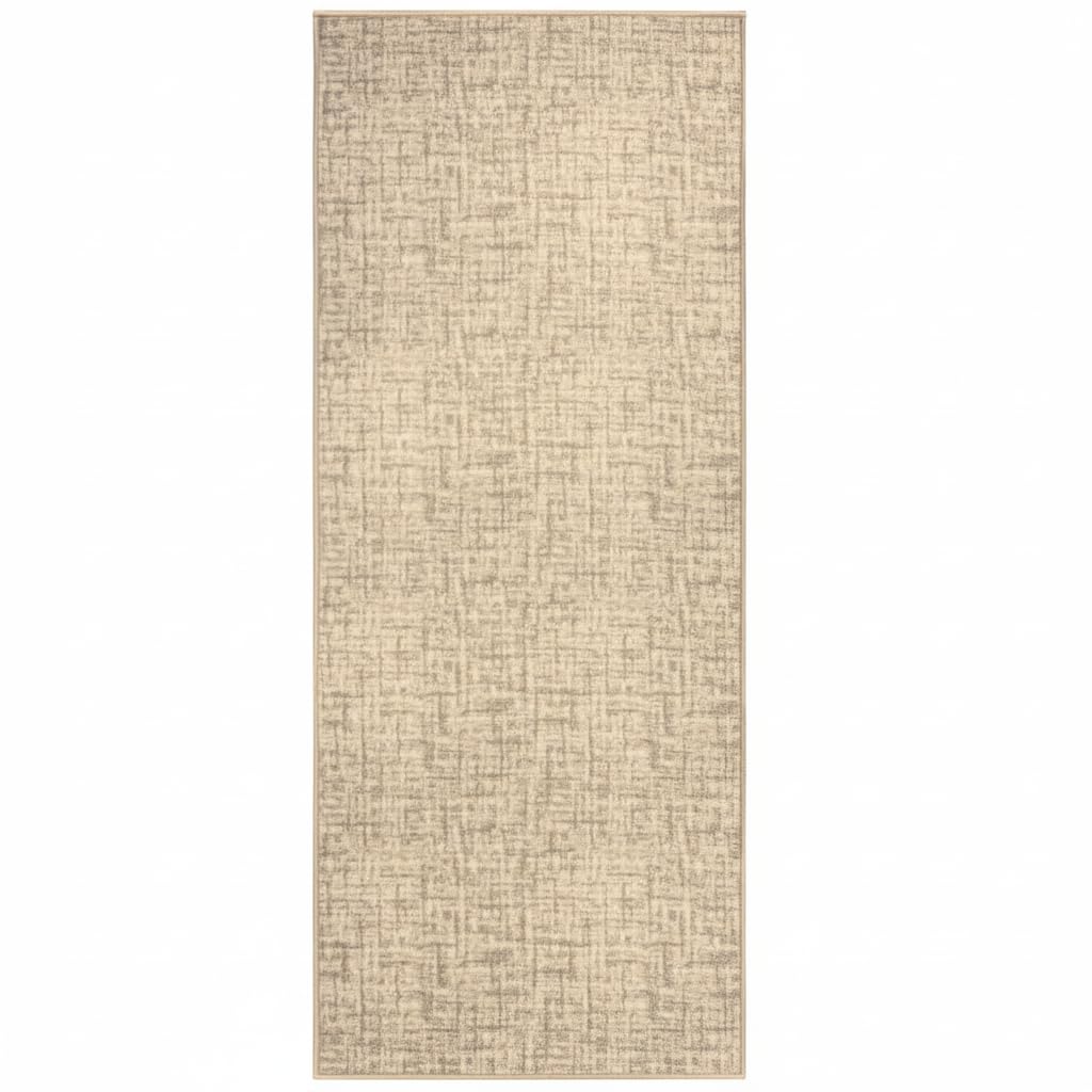 Floordirekt Tessaro Carpet Runner, Robust Fine Loop Runner with Pattern for Kitchen, Hallway & Living Room, Non-slip, Easy to Clean & Anti-Static (80 x 100 cm, Beige)