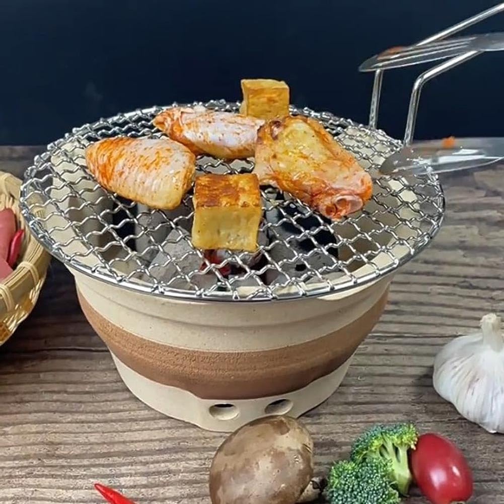 Kratka do grillowania, Okrągły stojak chłodzący-grill ze stali nierdzewnej grill z(D25cm)