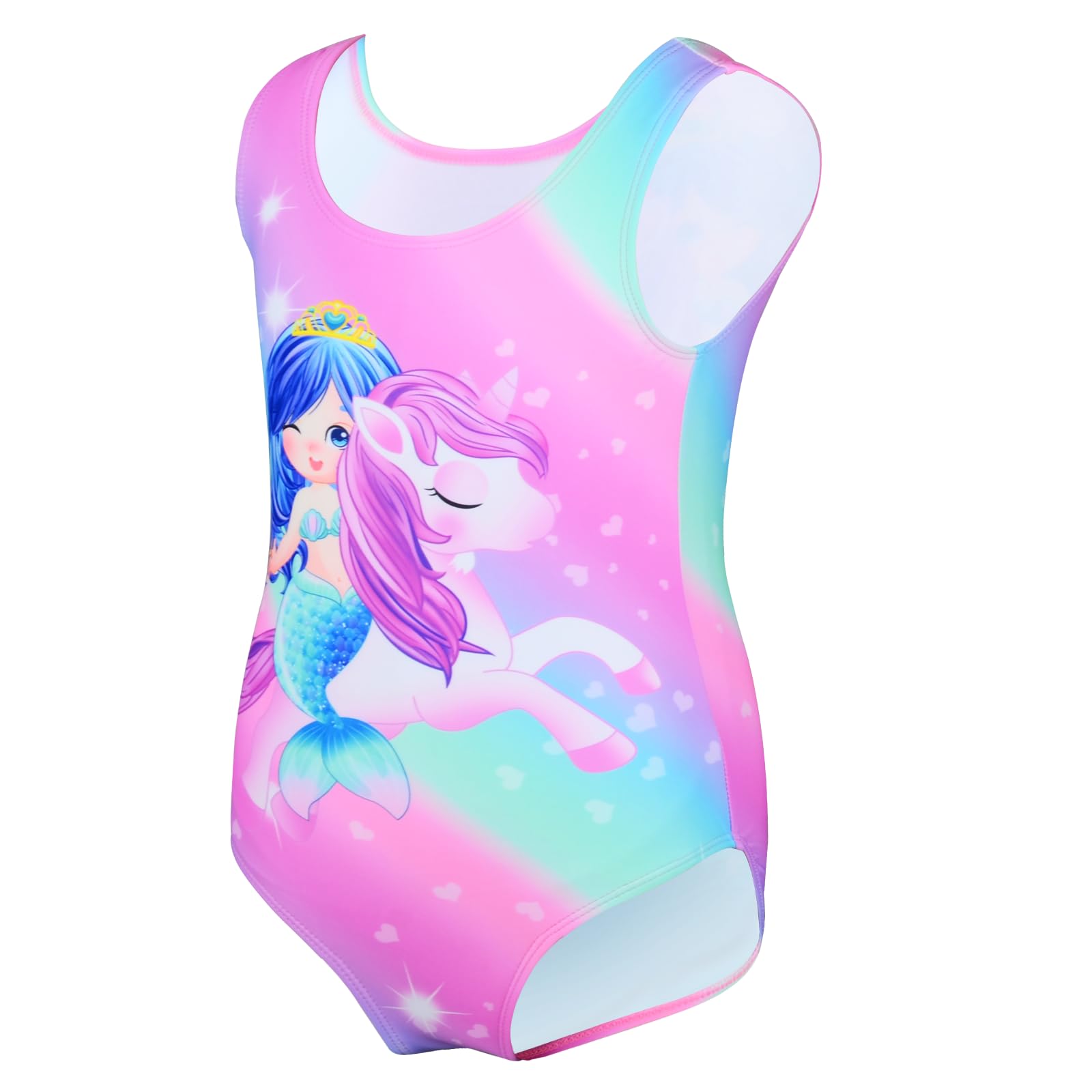 BIQIQI Traje de Baño para Niñas Traje de Baño de Una Pieza Traje de Baño de Playa de Unicornio Bañador Niña Ligero y de Secado Rápido Bañadores para Niñas Pequeñas 8 9 años
