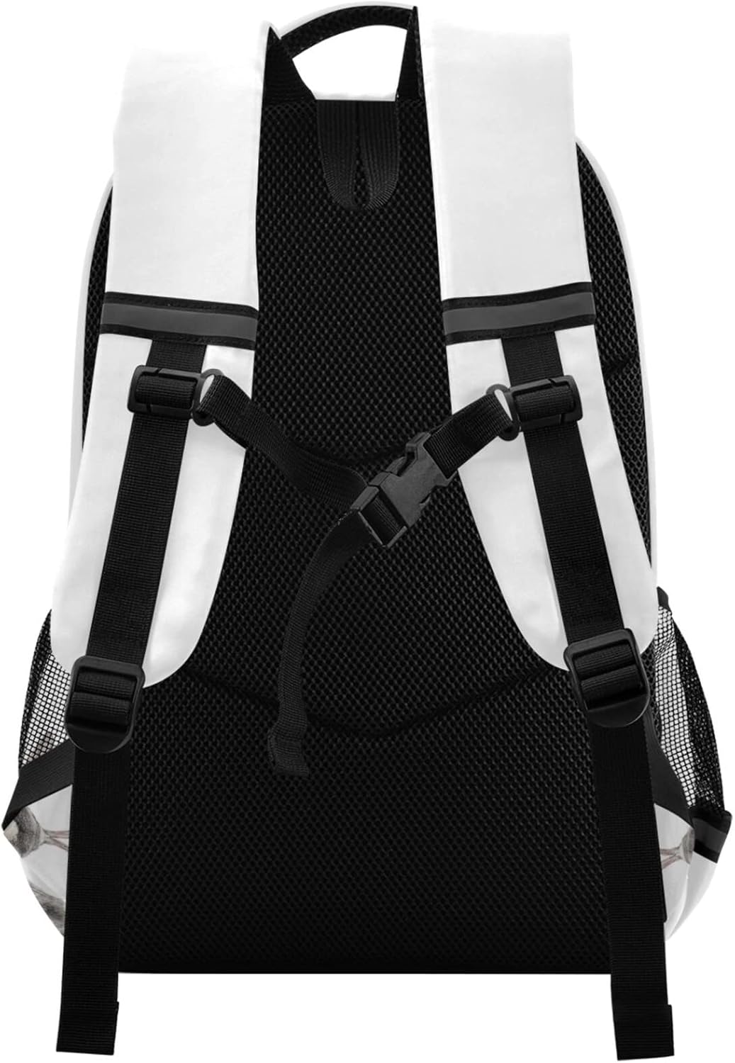 Backpack Gray Rabbit Buttom Lovely Bunny School College Backpack Laptop Casual Daypack - Image 2