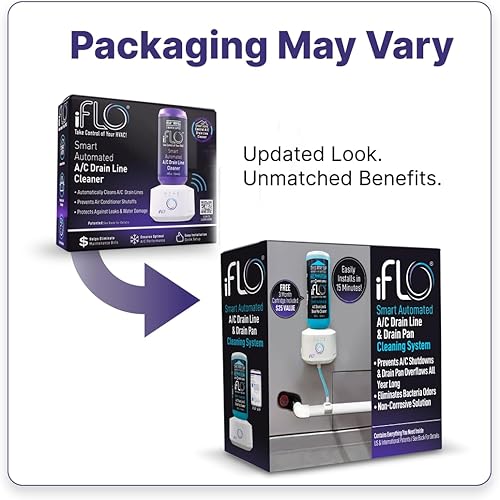 Miniatura 8 de iFLO Sistema automatizado inteligente de la limpieza de la línea del drenaje de la CA, incluye cartucho limpiador de 36oz