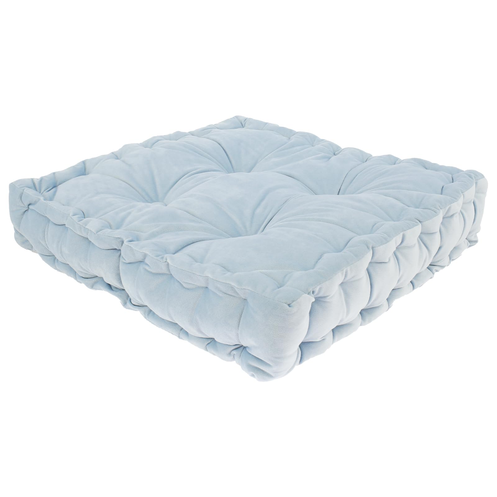 Meditation Floor Pillow, Pillows Seating for Adults, Soft Comfortable Floor Cushions, Large Pillows Seating Tufted Thick Floor Pillow, Square Floor Pillow for Yoga Living Room Sitting (Blue)