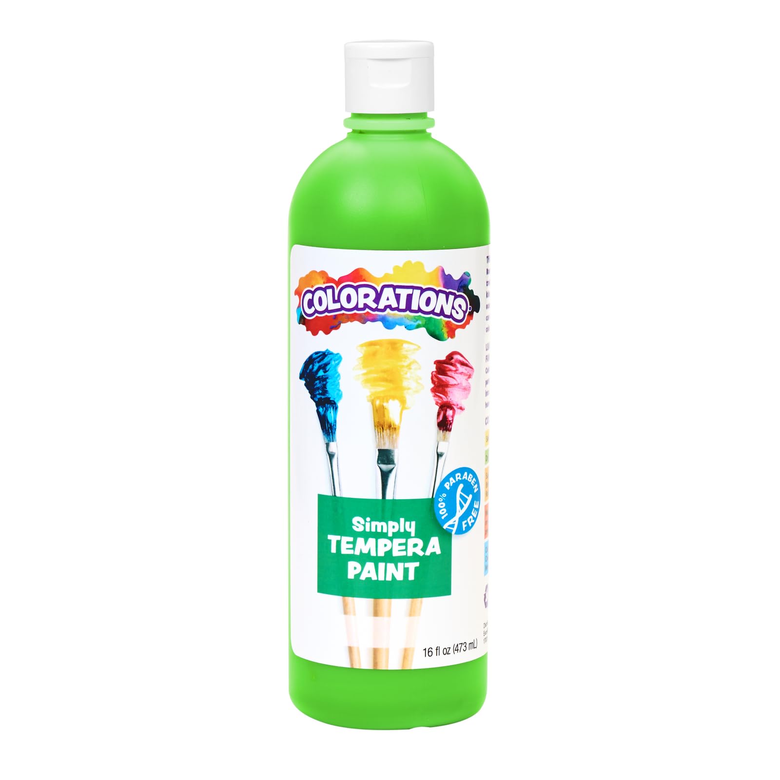 Colorations Paraben-Free Tempera Paint for Kids - Light Green, 16 Ounce Bottle, Non-Toxic and Made in The USA