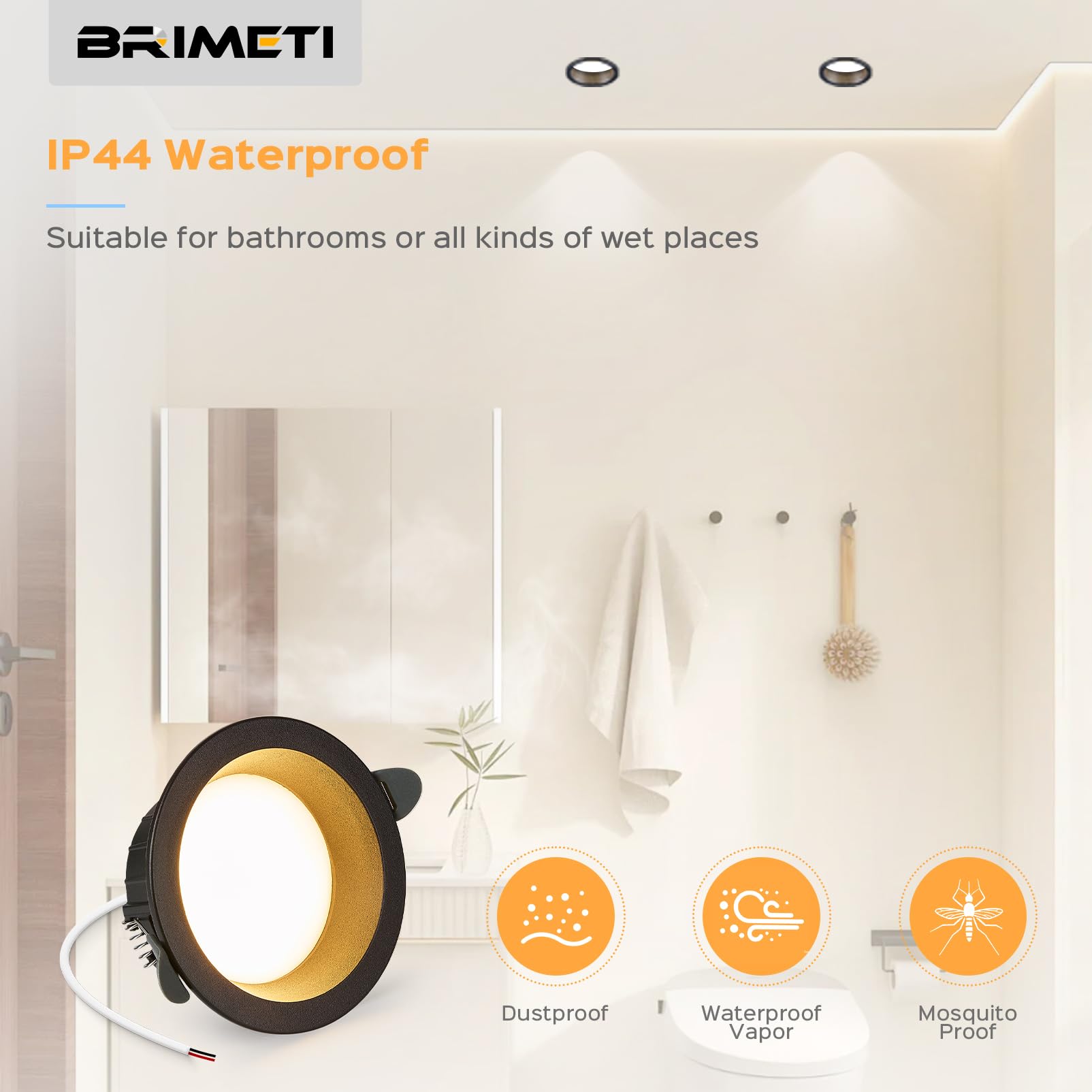 Spot Led Encastrable Noir Extra Plat, 6 Pack 7W 700LM, IP44, Blanc Naturel 4000K, AC 220-240V, Découpe 70mm, Rond Ultraslim Plafond Encastré Pour Salle de Bain, Cuisine, Salon