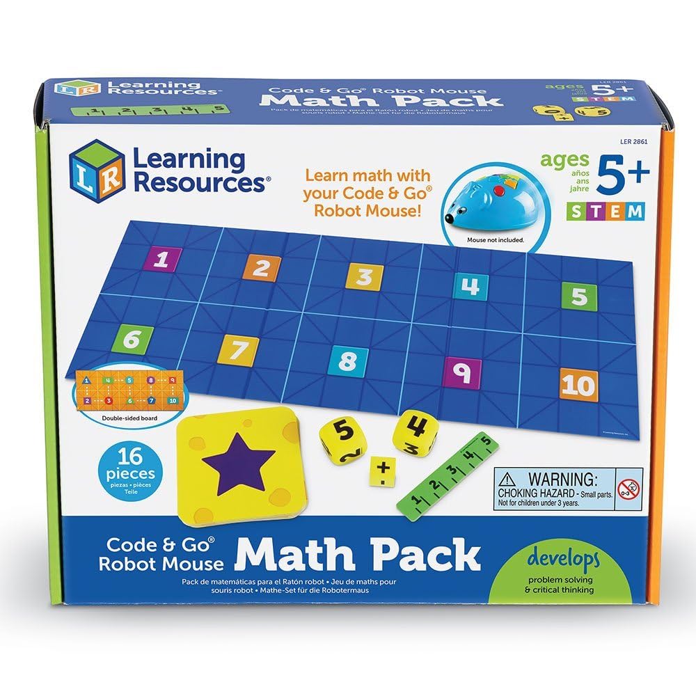 Learning Resources Pacchetto di Matematica del Topolino Robot Code & Co