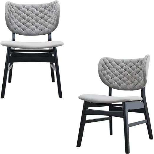 Amazon ダイニングチェア 2脚セット ファブリック モケット 単品 無垢 木製 おしゃれ モダン ゆったり グレー ブラウン ミラージュ シルバー ダイニングチェア オンライン通販