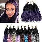 Marlybob Crochet Braids Hair Extensions Synthetic Deep Water Wave Marlibob Hairpiece Afro Jerry Curl...