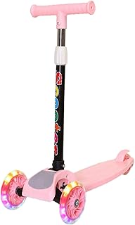 chinejaper Kids Scooter Premium 3 Wheel Kick Scooter Foldable Kids Kick Scooter With Adjustable Height, Kick Scooter, Flashing Wheels, Anti-Slip Deck,Lean To Steer
