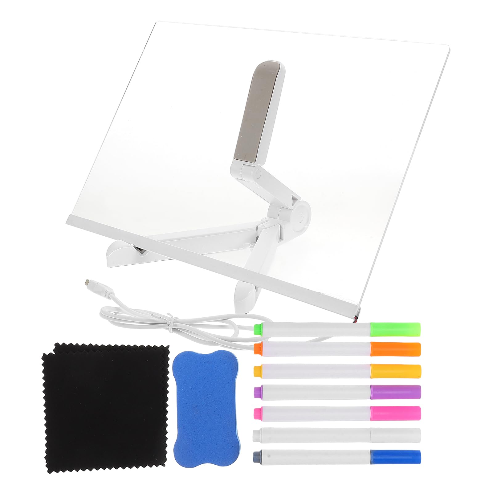 Tableau Écriture LED avec Support Réglable Éclairage Lumineux - 2
