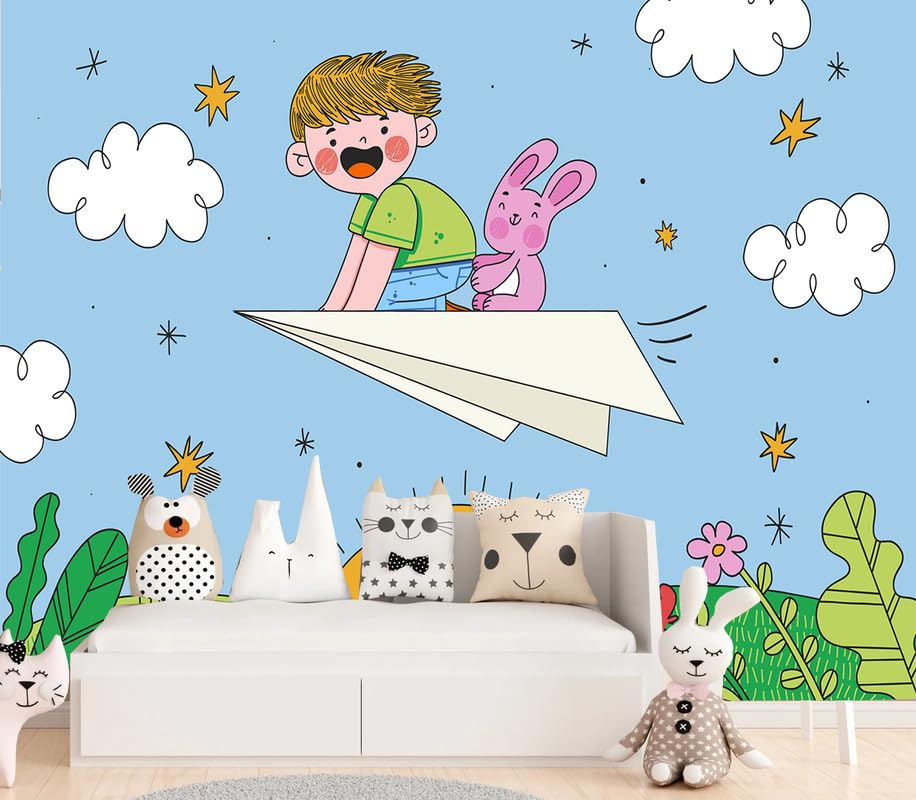 Image of Cartoon Design Kids Theme Vinyl Poster Animals Wallpaper Wall Sticker for Home Decor, Living Room, Bedroom,Kids Room, Play Room (Self Adhesive Vinyl, 3x4 feet i.e 36x48 inch) 04
