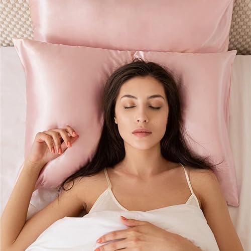 Miniatura 3 de LUNASILK Funda de almohada de seda de morera para cabello y piel, funda de almohada de seda pura 100% real con cremallera oculta, sin acné, absorbe