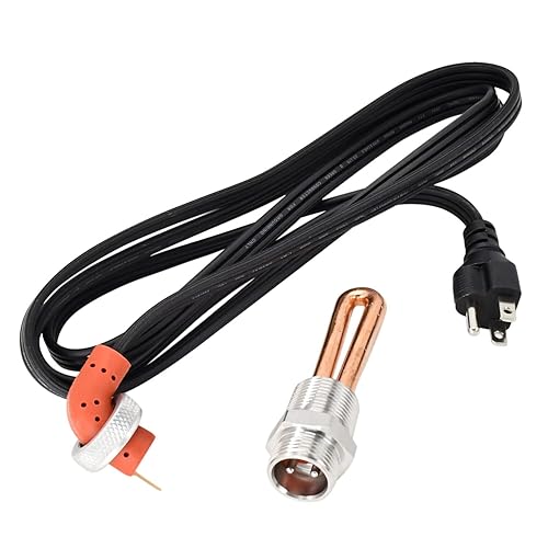 3500022 Calentador de inmersión de bloque de motor compatible con motor Cummins Paccar con rosca NPT de 34 pulgadas, 120 voltios, 750 vatios