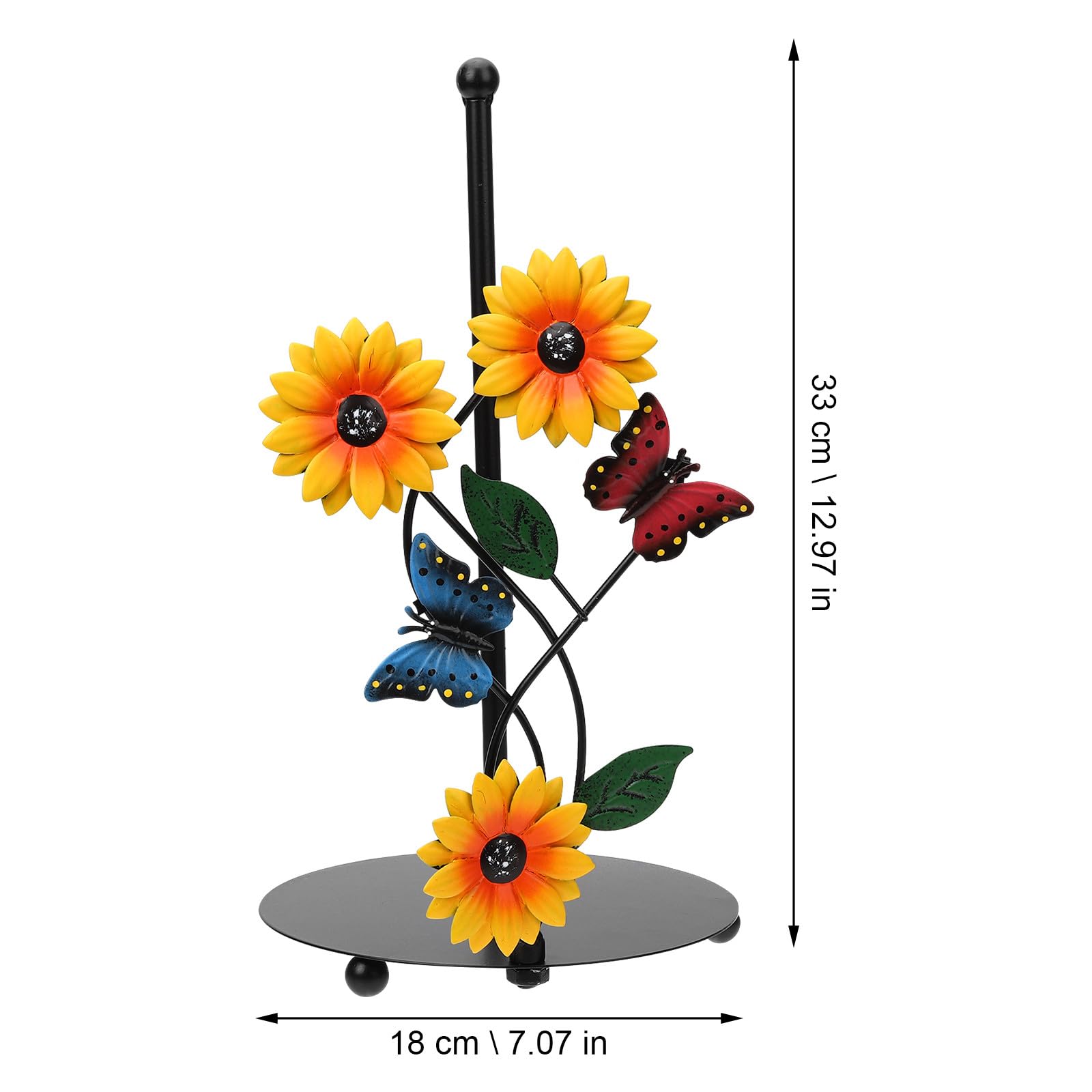 Asciugatutto Funzionale a Forma Carta in Metallo Girasole Porta Supporto Robusto Stabile Decorativo per Arredamento Casa Soggiorno Cucina