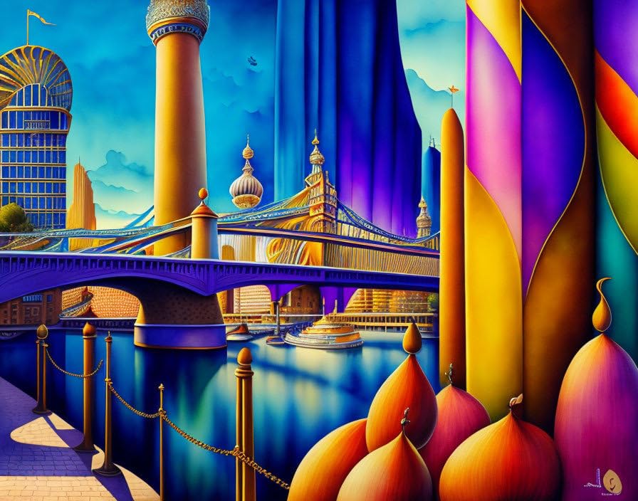 Affiches toile Southbank London aquarelle haute définition SERENDIPITP