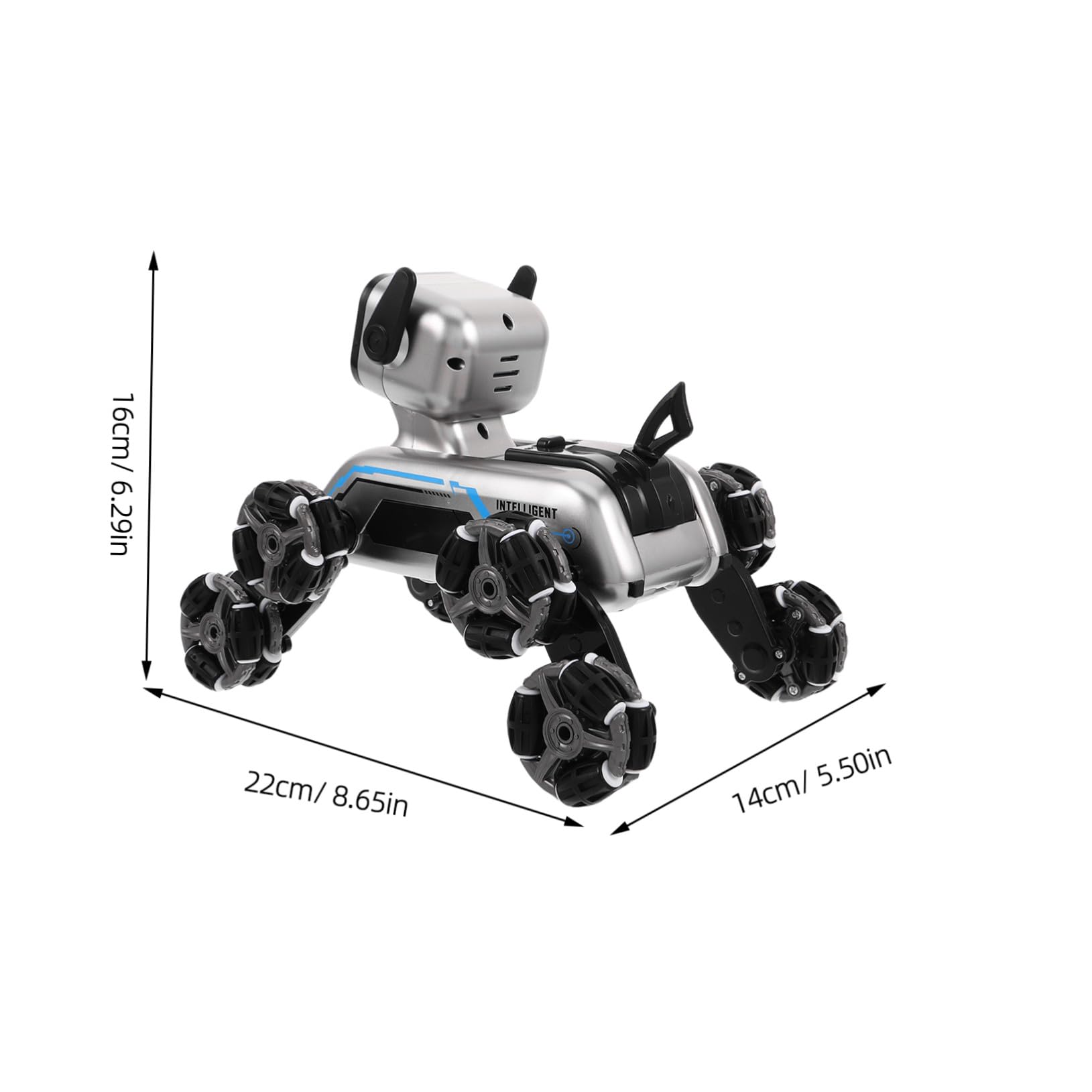 UKCOCO Chien Robot Intelligent Télécommandé Jouet Électronique Programmable pour Garçon Fille Robot Chien Interactif Maison Extérieur