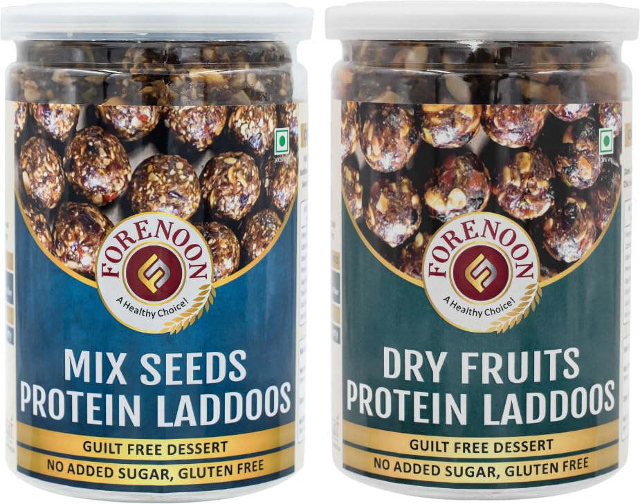Fore Noon Mix Seed & Dry Fruits Protein Laddoo Combo Pack | No Added Sugar | Natural Sweetness through Dates| Can (2 x 225 grams) (B0CK2CNWLR) Amazon Price History, Amazon Price Tracker