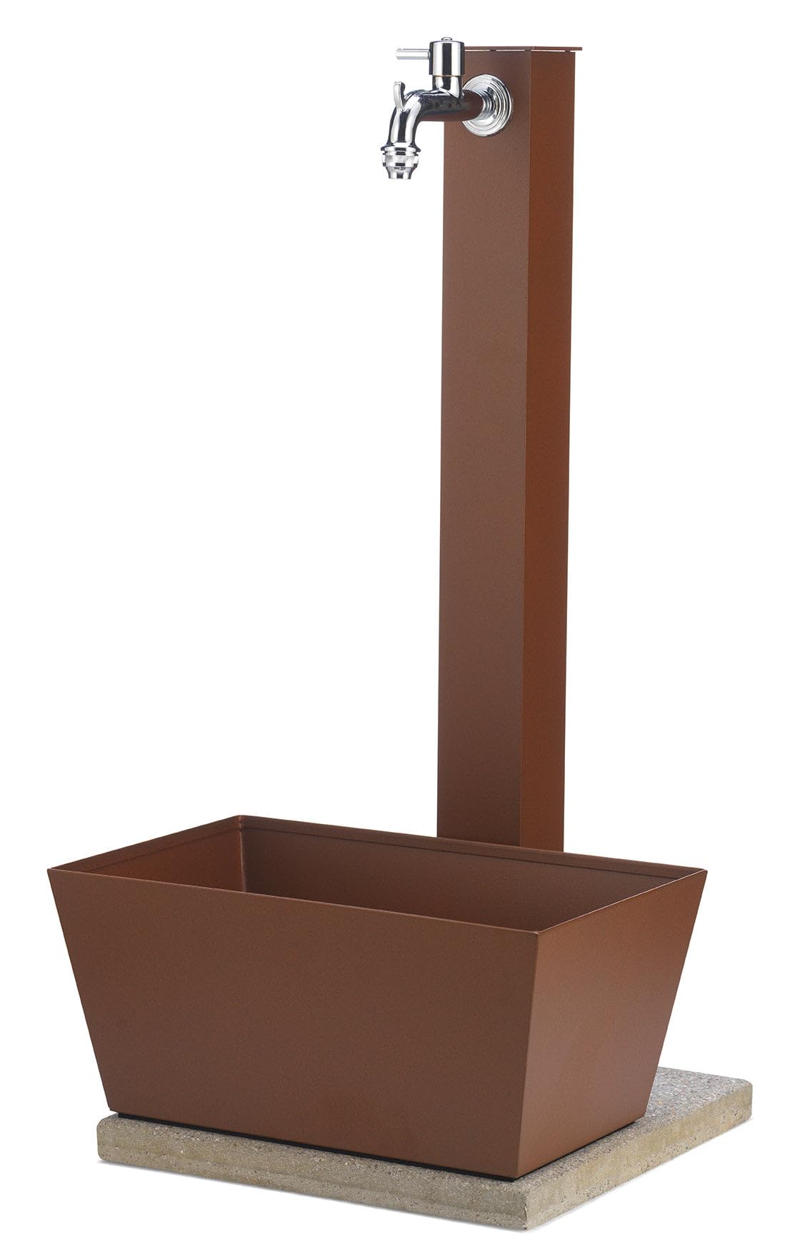 belfer Fontana da Giardino con Rubinetto Vaschetta e Base 42/QVR Ruggine