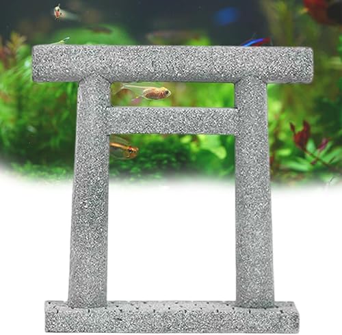Miniatura 11 de livelyfish Decoraciones japonesas para pecera, decoración asiática de acuario Torii, adorno de puerta de Torii, santuario japonés, pagoda oriental