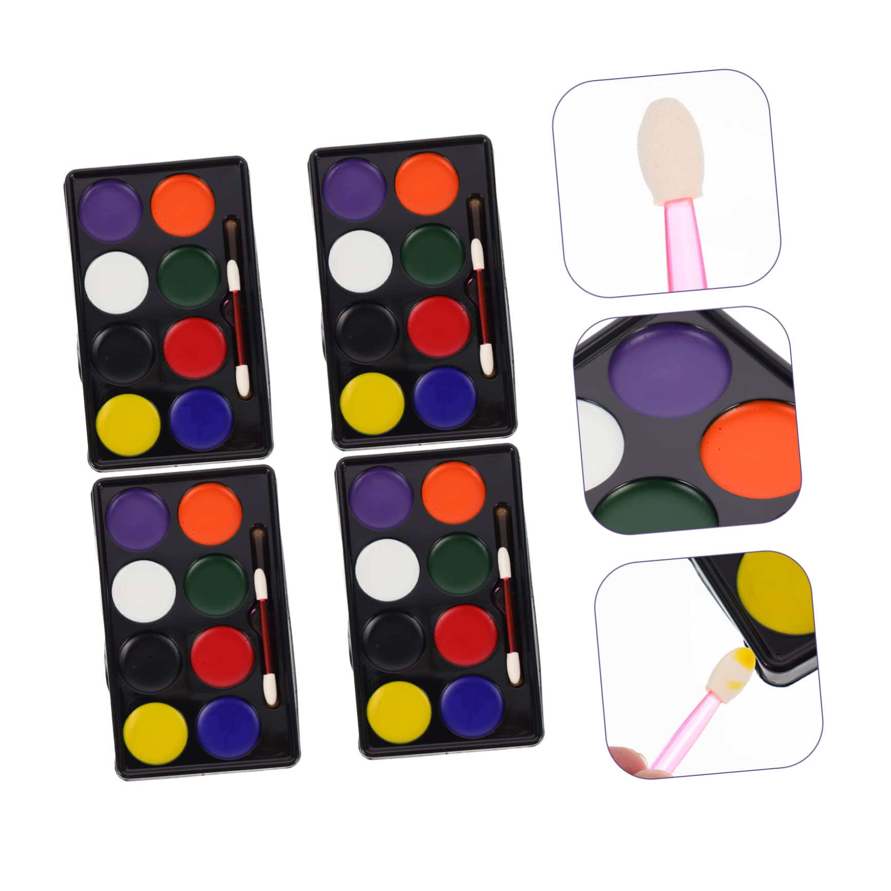 SHINEOFI 16piezas Pintura Facial Multifuncional Para Fiestas De Halloween y Eventos Deportivos Pintura De Cuerpo Base De Agua Brillantes Para Animar Los Aficionados y Pintar Banderas