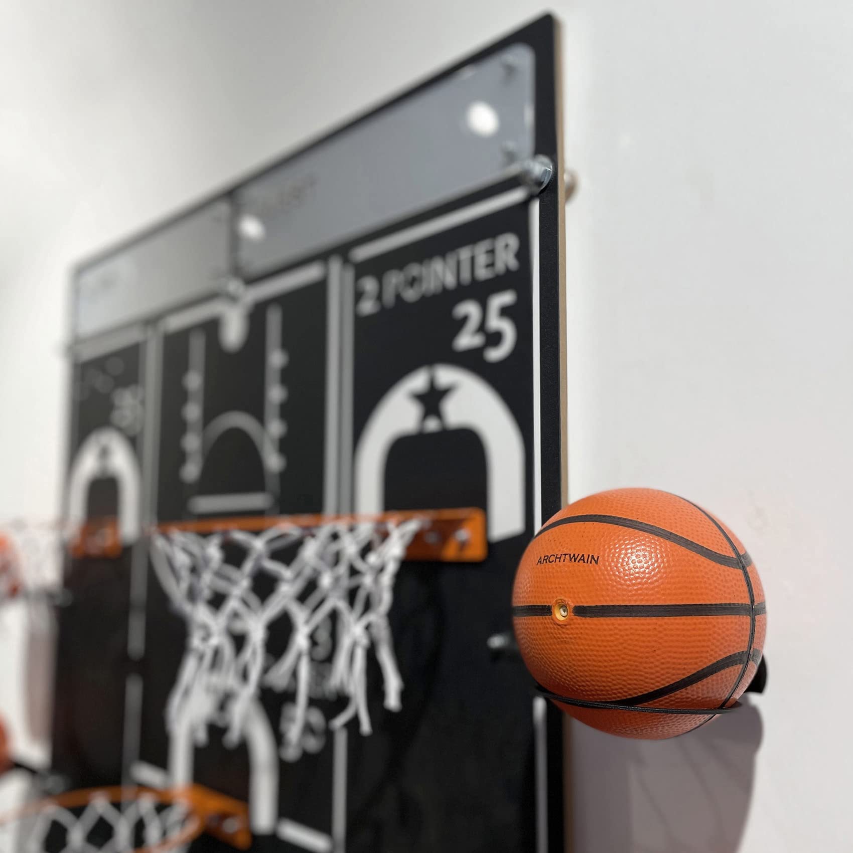 Xedatric Lot de 4 crochets muraux en métal en forme de silhouette de joueurs de basket-ball pour adolescents et garçons
