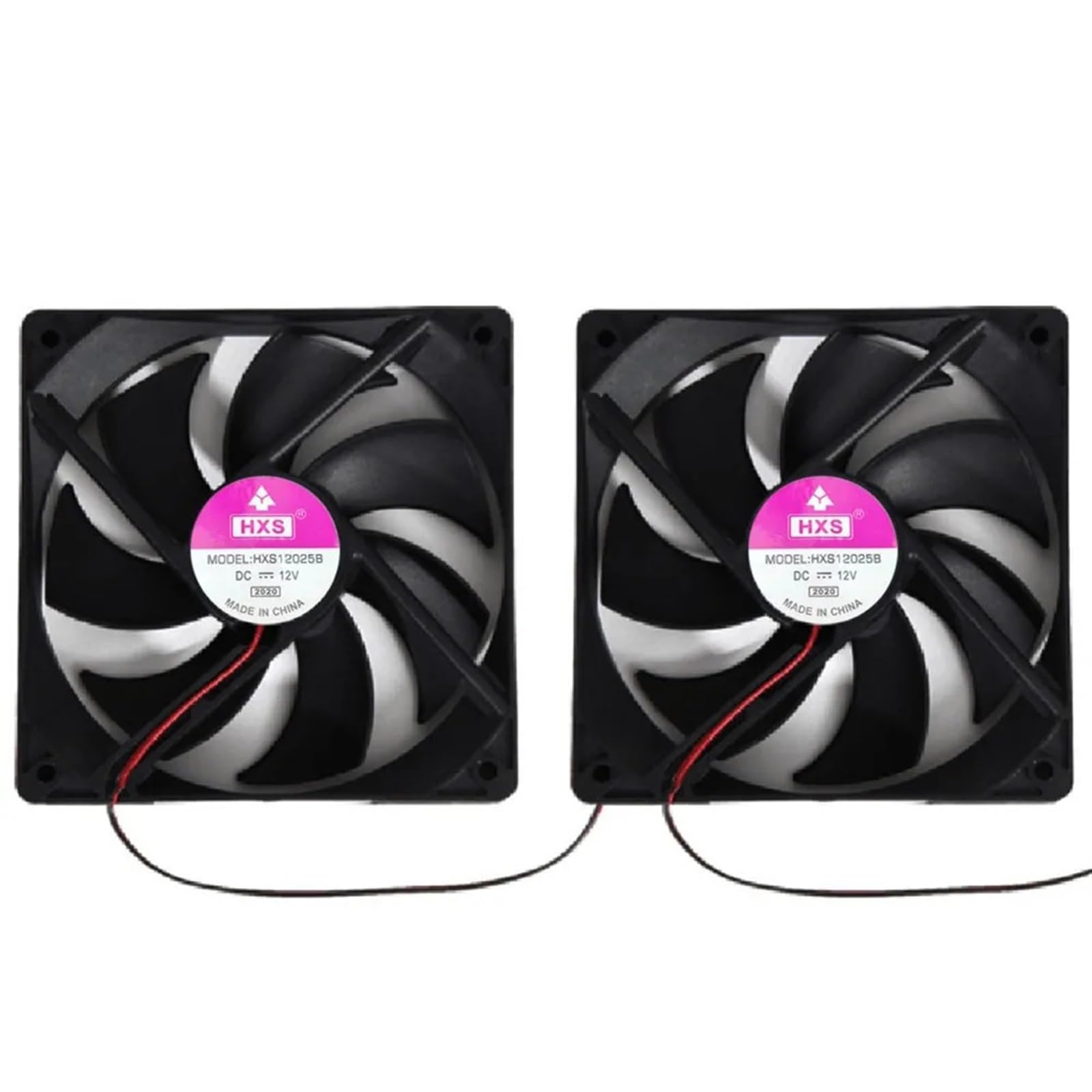 2 pezzi 120mm 120x25mm 12V Ventola di raffreddamento Sostituzione connettore a 4 pin 1800PRM Radiatore di raffreddamento Ventilador PC