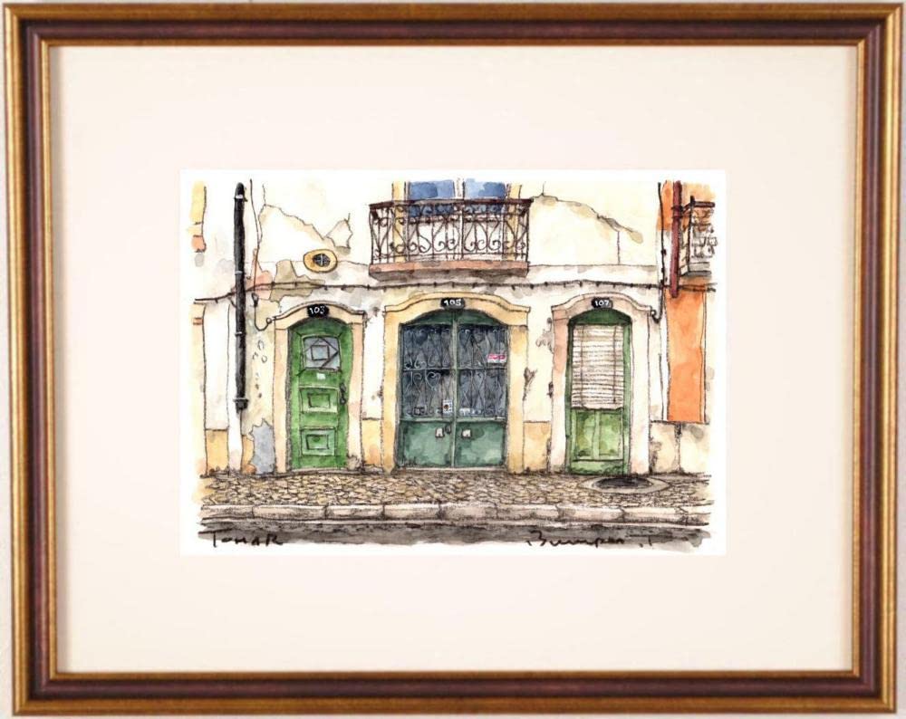 ポルトガル風景画、油絵、額付き 【公式通販】