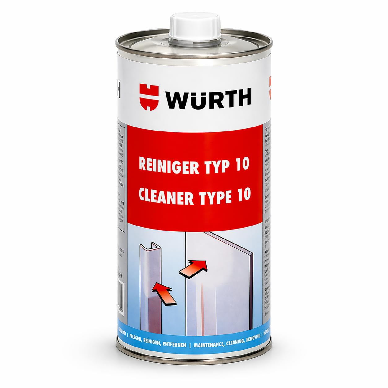 Wurth Limpiador PVC Tipo 10 para mantenimiento de ventanas 8