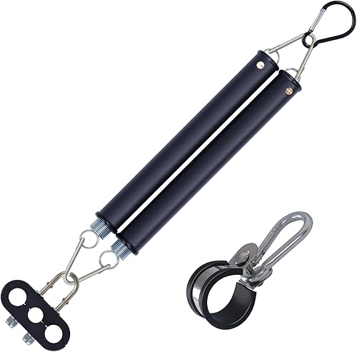 Miniatura 14 de Cheemuii Kit de Resorte Tensor Doble de 16" con Soporte para Manguera de Remolque, Resorte Tensor Resistente para Kit de Líneas de Aire de Camión