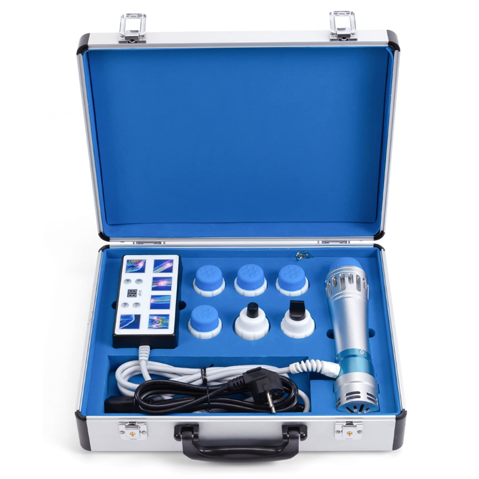 oiakus Shockwave Therapy Machine, ED Treatment Machine with 10 Massage Heads, Muscle Deep Tissue Massager, Electromagnetic Physiotherapy Instrument for Sports Injuries