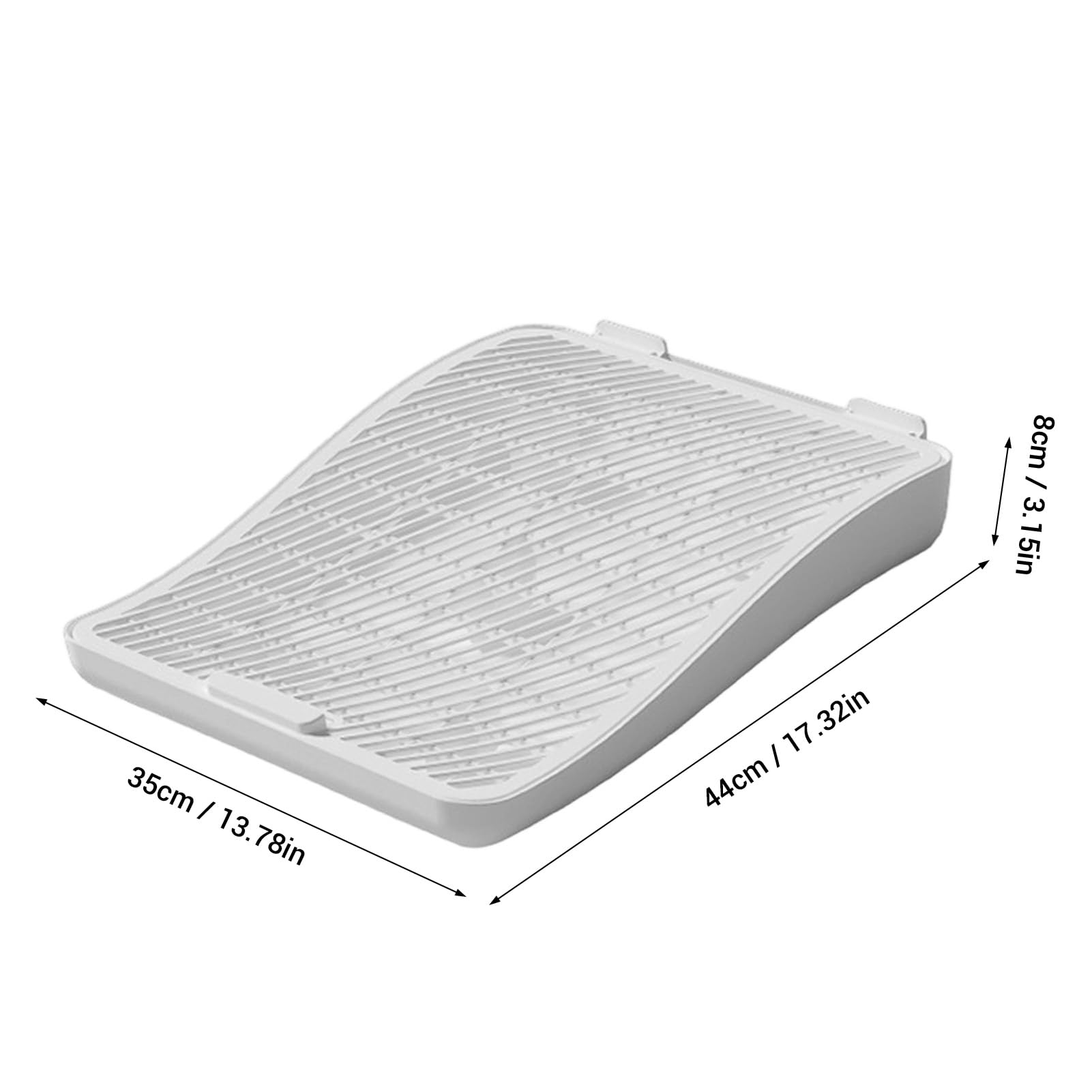 Cocoarm Rampa na kuwetę dla Kota PP Kuweta o Regulowanej Wysokości Stopień 44 X 35 X 8 Cm Dwuwarstwowa, Antypoślizgowa, Wodoodporna Konstrukcja do Sprzątania Domu Koty i Starsze Zwierzęta