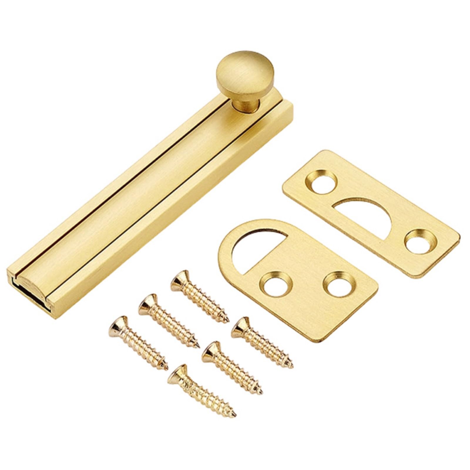 Kaeltsyn Gold Metal Concealed Door Barn Slide Latches Door Bolt Bathroom Home Security Home Security Hardware Enduring Sliding Bolt Hasp