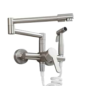 業務用 シンク用 蛇口 プリンススプレー付き 壁取り付けタイプ 30cm 業務用 シンク用 蛇口 プリンススプレー付き 壁取り付けタイプ